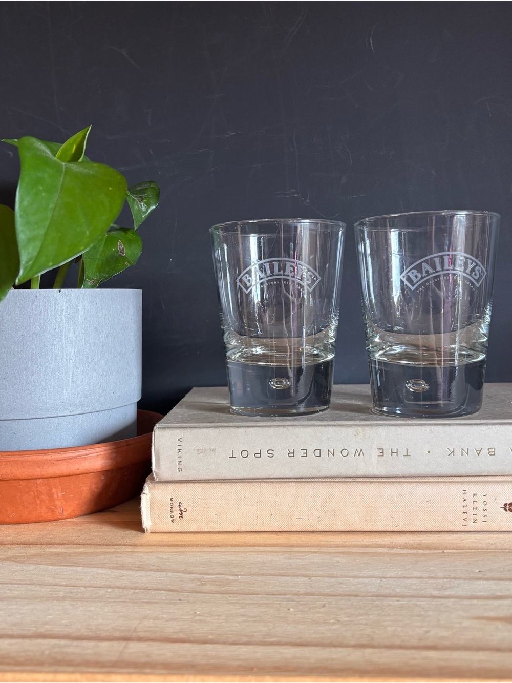 Heavy-Bottomed Glasses "BAILEY'S" Irish Creme Cocktail Barware Glassware Set